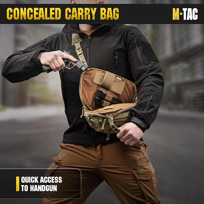 M-Tac Elite Sphaera Large Bag Gen 2 -Tactical Shoulder Bag - Conceal Carry Chest Sling Pack CCW Bag