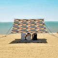 ALAZA Sunset Palm Beach Tent Sun Shelter UPF50+ Protection Beach Shade Canopy w/ 4 Sandbags for Outdoor Camping Fishing Backyard Fun Picnic 10x9 ft