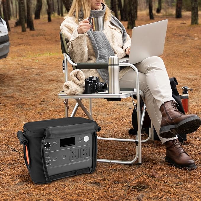Xxerciz Protective Cover Compatible with Jackery Explorer 1000 v2 Portable Power Station Cover with Multiple Zipper Pockets Waterproof Dustproof Generator Protector for Outdoor