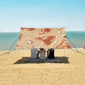 ALAZA Delicious Pizza with Mushroom Pattern Beach Tent Sun Shelter Portable Canopy Sunshade for Outdoor Camping Picnics Backyard Fun 10x9 ft