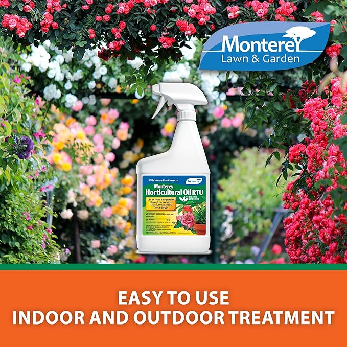 Monterey Horticultural Oil Spray Bundled with Garden Measuring Spoon - Treatment for Control of Insects - 32 oz RTU