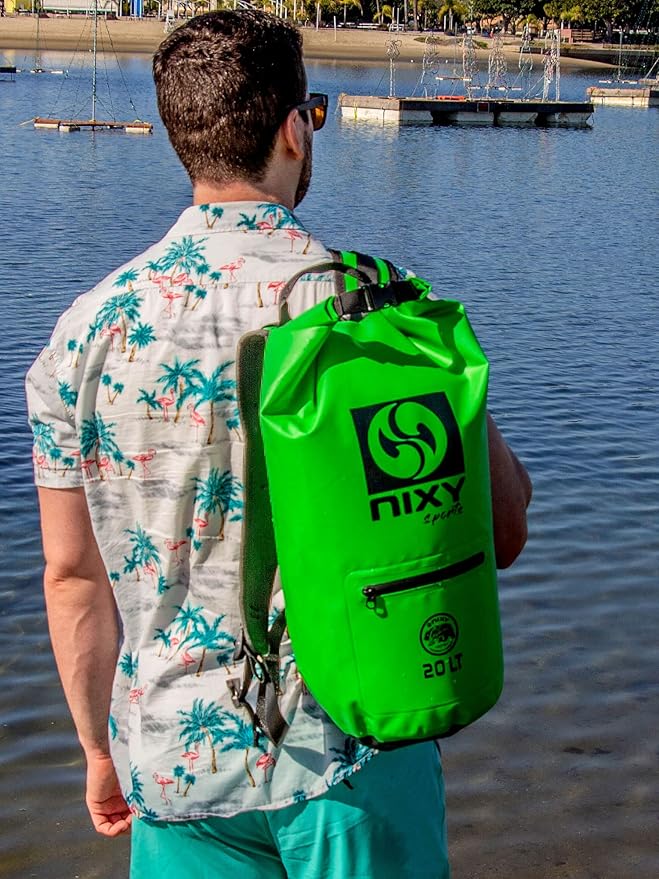NIXY Premium 20L/30L Dry Backpack Accessory - Spacious Waterproof Storage Solution for All Your Outdoor Adventures Paddleboarding Kayaking Camping &amp More (Yellow 20L)
