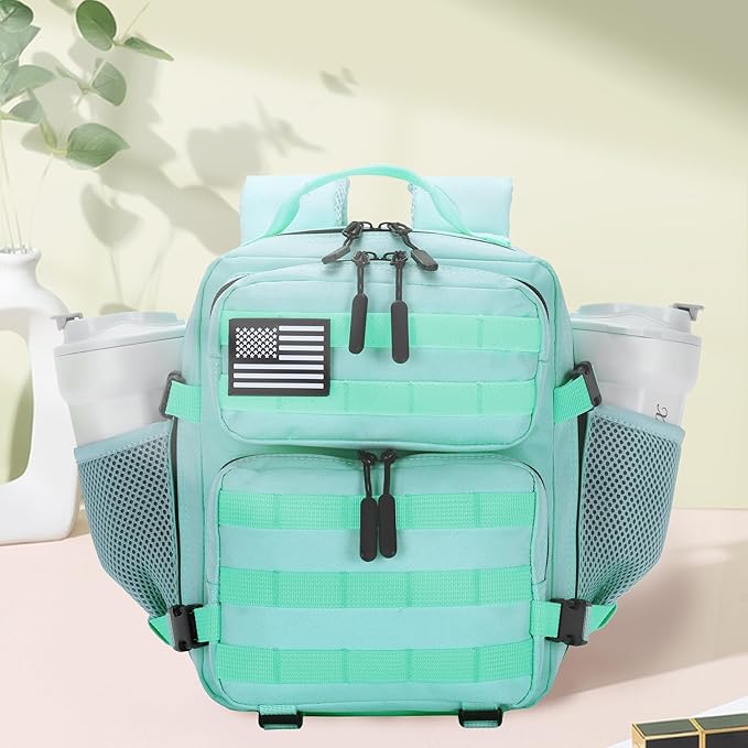 9L Mini Tactical Backpack for Men and Women Tactical Backpack Small for Hiking Small Tactical Bag (MintGreen)