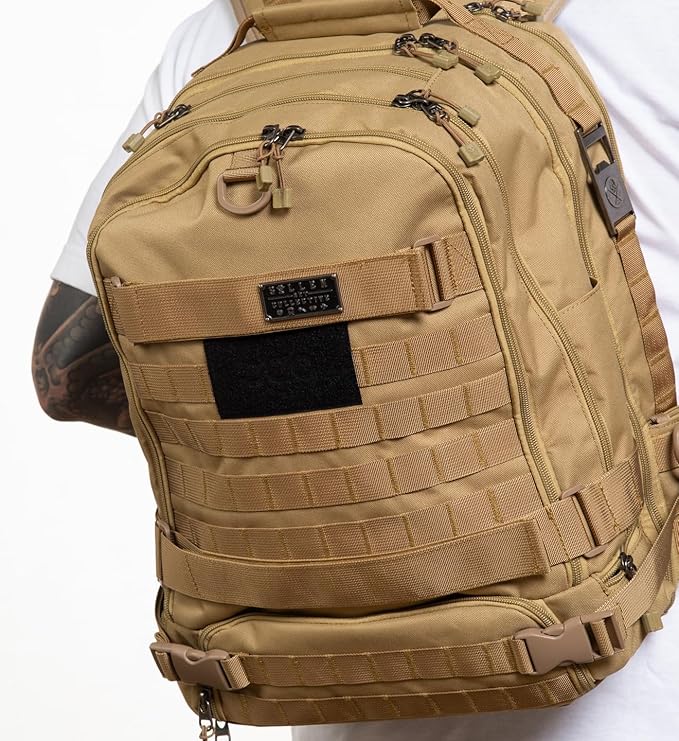 Sullen Blaq Paq Tactical Tattoo Art Lifestyle Travel Bag Backpack Military Style - Desert Sand