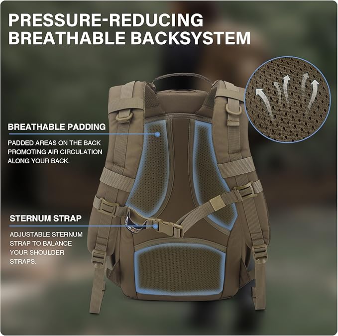 Mardingtop Small Military Tactical Backpack for Men 20L Molle Rucksack EDC Daypack for HikingTravelCamping Hunting