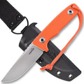 SCHNITZEL TRI - Outdoor Knife with Kydex Sheath and Dangler Carrying System – Bushcraft Outdoor Leisure Adult (Orange)