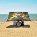 ALAZA French Bulldog Dog Dressed Up Floral Beach Tent Sun Shelter Portable Canopy Sunshade for Outdoor Camping Picnics Backyard Fun 10x9 ft