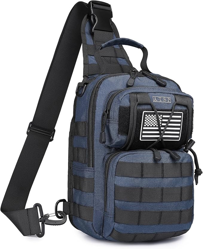ATBP Tactical Sling Backpack Bag Pack for Men Military One Strap Shoulder Backpack Crossbody Bag With Holster 10 Liters
