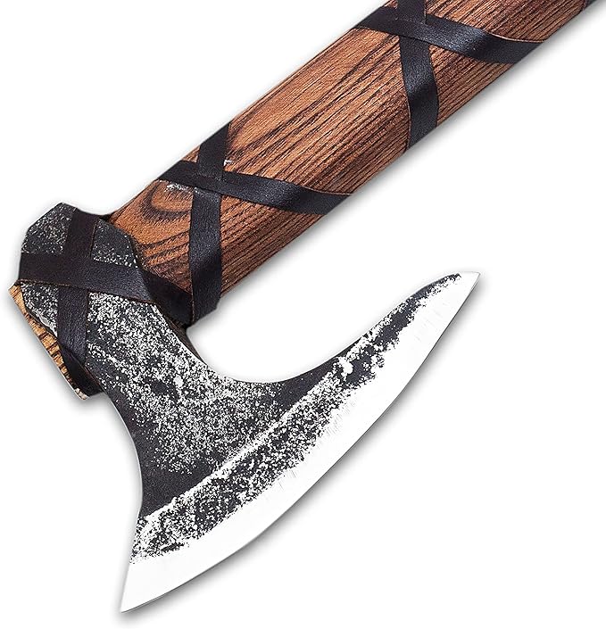 HT- Viking Axe of Ragnar Lothbrok - Battle Ready Battle Axe (AK1101X)-Viking Bearded Axe with Gift Pack Camping Axe Gift for Husband Birthday