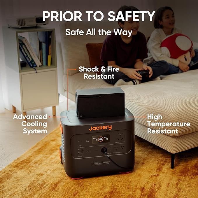 Jackery Portable Power Station Explorer 2000 Plus 2042Wh Solar Generator Compatible with Solar Panel for Outdoor RV Camping &amp Emergency (Renewed)