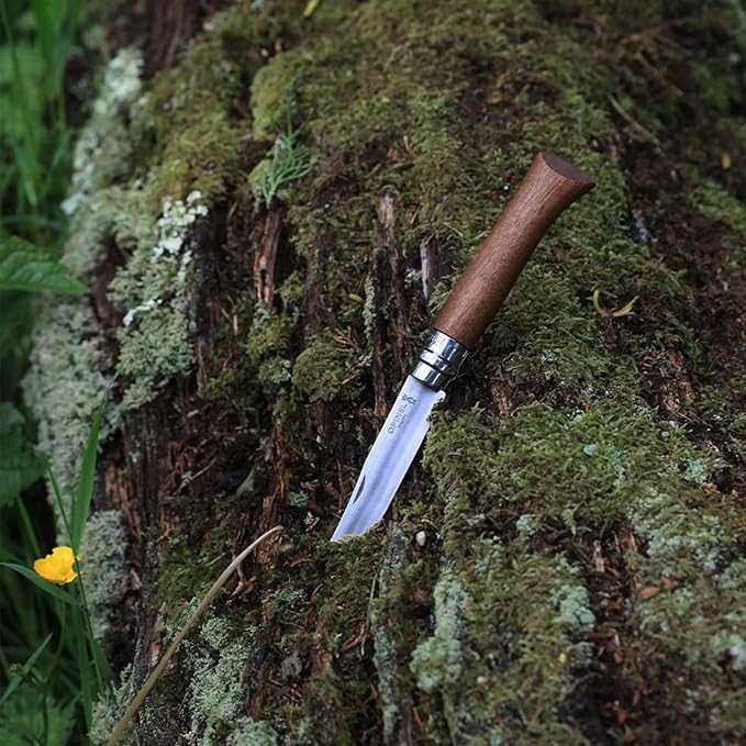OPINEL No.06-No.09 Premium Woods Stainless Steel Folding Pocket Knife Made in France (No.06/Walnut)