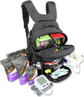 Lightning X Fully Stocked TacMed First Responder Trauma Medical Backpack EMT Kit | MB45-SKF | w/Professional First Aid Emergency Supplies (Black)