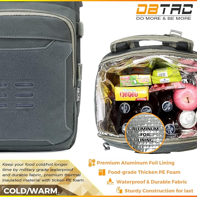 Tactical Range Bag Middle Size + Tactical Lunch Backpack (Grey)