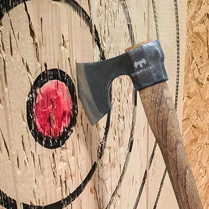 16.5 Throwing Axe 3 Pack Throwing Axe Set with 1065 High Carbon Steel &amp Beech Wood Handle Perfect for Axe Throwing Games Competition and Recreation Ideal Gift for Men (Black)