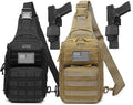 ATBP Tactical Sling Backpack With Holster Military Crossbody Bag for Men Single Shoulder Back Pack 10L