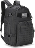 35L Tactical Backpack for Men Heavy Duty Military Backpack 3 Day Assault Pack Molle Backpack Hiking Rucksack (Black1)