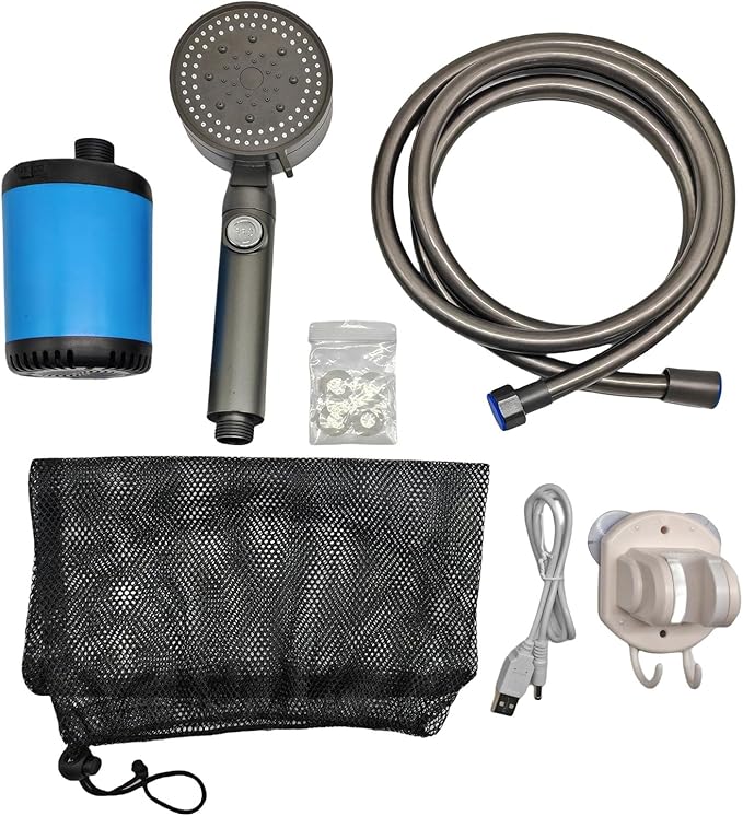 Portables Camping Shower Set Folding Bucket Charging Travel Shower Pumps for Hiking Travel