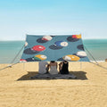 ALAZA Colorful Billiard Beach Tent Sun Shelter Portable Canopy Sunshade for Outdoor Camping Picnics Backyard Fun 10x9 ft