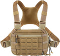 Tactical Chest Pack EDC Chest Bag 2L Utility Molle Chest Rig Pouch with CCW Compartment Adjustable Strap Outdoor