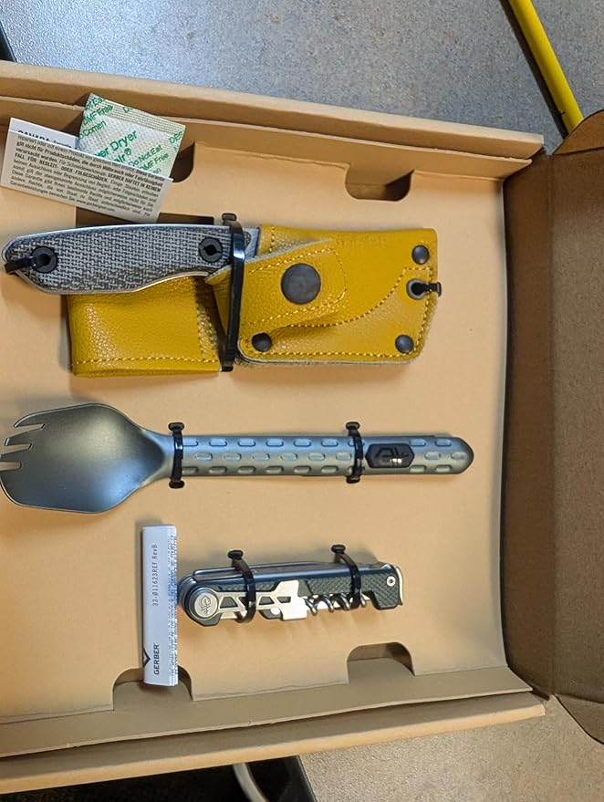 Gerber Gear Hike Kit - Camping Collection with Devour Multi-Fork Stowe Fixed-Blade Knife &amp Armbar Cork Multitool - Premium Camping Equipment