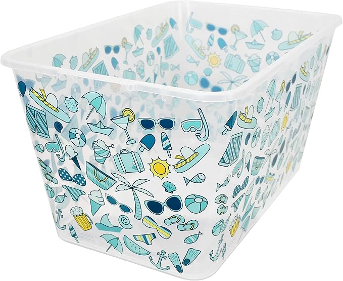 58 QT Stackable Plastic Storage Bins with Lids 4-Pack Large Clear Storage Bins for Organizing Garage Closet Durable Nestable Containers Made in USA