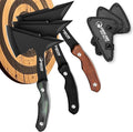 Dream Reach Professional Throwing Axe Set – 3-Pack High-Carbon Steel Throwing Axes for Backyard with Sheaths and Ergonomic Handles for Competition and Recreation for Men