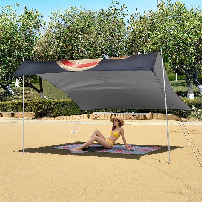 ALAZA 4th of July Dog Beach Tent Sun Shelter Portable Canopy Sunshade for Outdoor Camping Picnics Backyard Fun 10x9 ft
