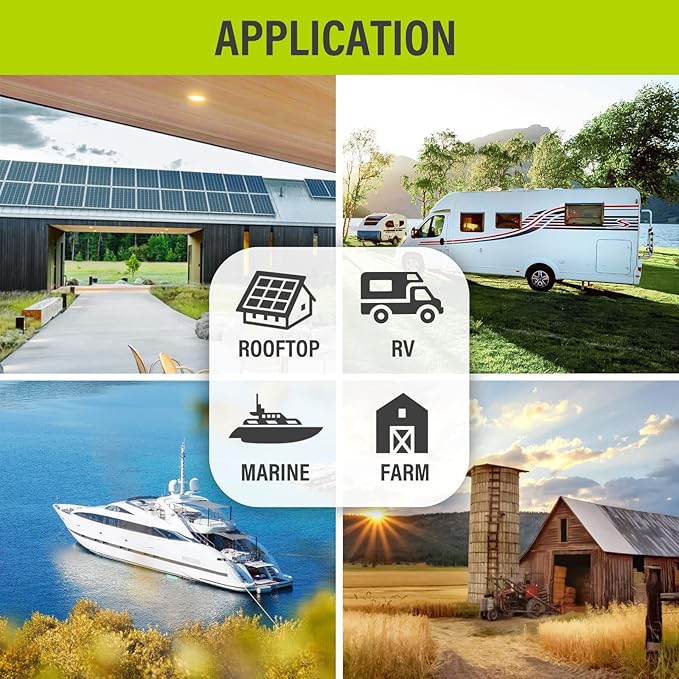 Newpowa 220 Watt 12 Volt Solar Panel Kit 220W 12V Solar Charge Starter Kit +40A MPPT Charge Controller+Mounting Z Brackets+Cable Solar Power System for Home Camping Boat RV Off Grid Applications