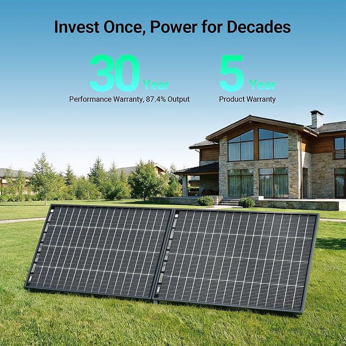 HQST N-Type 16BB 200 Watt Bifacial Solar Panel Compact &amp Lightweight Solar Panels with 30 Years Lifespan up to 25.4% Efficiency IP65 for RV Van Trailer Marine Rooftop Farm Off Grid