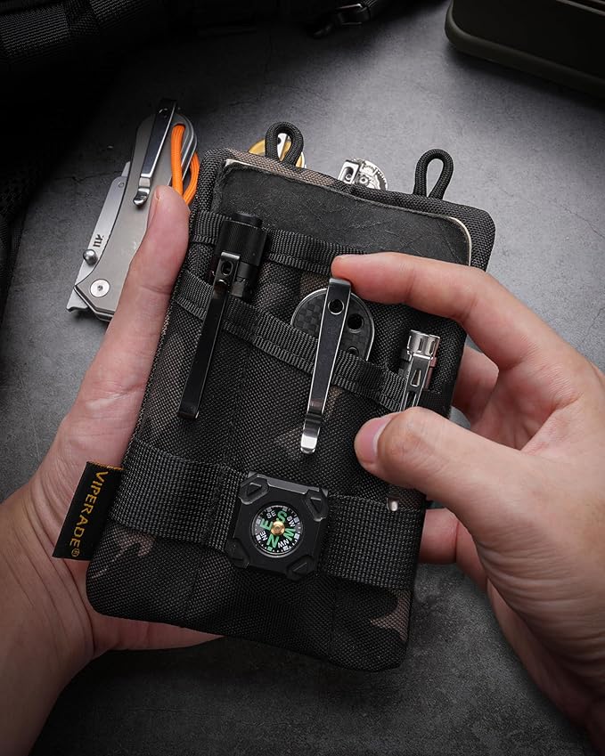 VIPERADE VE1 Pocket Organizer EDC Pouch for Men EDC Organizer Storage EDC Gears Multitool Pocket Pouch Hold Your Flashlight/Pocket Knife Pen Notebook