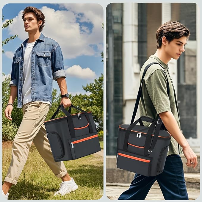 Carrying Bag Compatible with ECOFLOW DELTA 2 Power Station Carrying Bag Soft Padded with Shoulder Strap &amp Handle Portable Generator Cover Compatible with Ecoflow Delta 2 for Outside