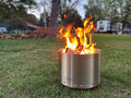 Torch &amp Porch 19.5 Inch Smokeless Stainless Steel Fire Pit with Weather Resistant Carry Bag