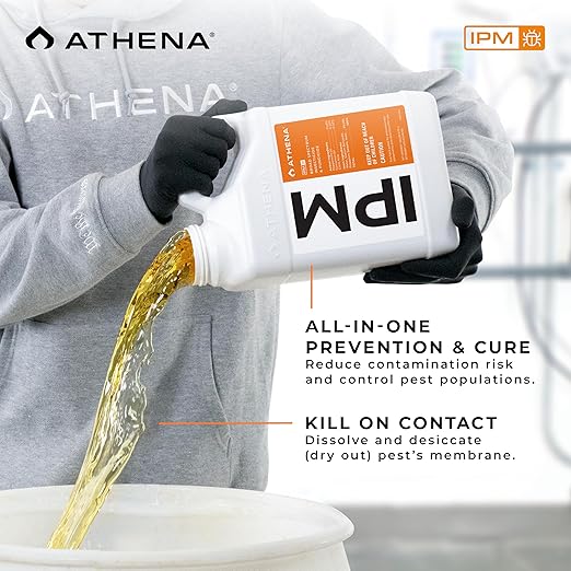 Athena IPM Plant Pest Control Solution | Broad Spectrum Fungicide &amp Insecticide for Indoor and Outdoor Plants | Supports Control of Spider Mites Powdery Mildew and Common Plant Pests | 1 Gallon