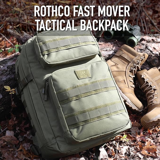 Rothco Fast Mover Tactical Backpack - Outdoor Hiking Pack for EDC Essential Gear (Red)
