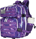 Lovelinks21 25L Tactical Backpack Military Tactical Backpack for Men and Women Small Assault Pack Outdoor Travel Hiking Camping Rucksack with Molle Webbing (Purple Camo)