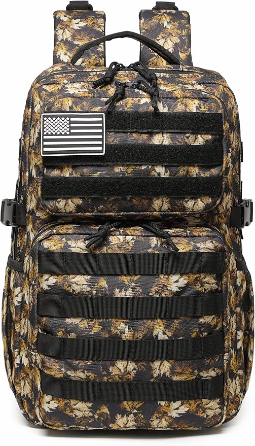 Wotony Military Tactical Backpack for Men Waterproof Daypack 3 Day Assault Pack Molle Bag with Water Bottle Holder