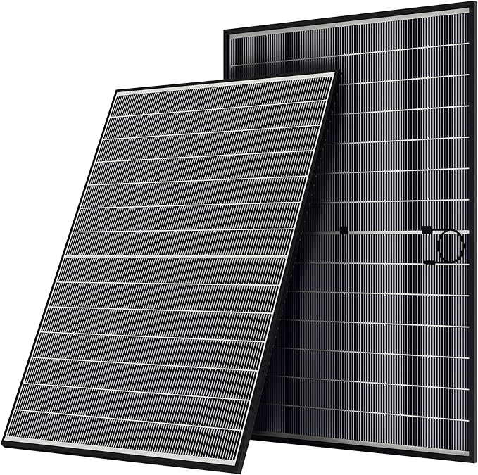 400 Watt Solar Panels N-Type 16BB 400W Bifacial Solar Panel 25% High Efficiency Solar Module Work with 24V Solar Panel for Homes Rooftop Power Station Farm RV and Off-Grid Applications