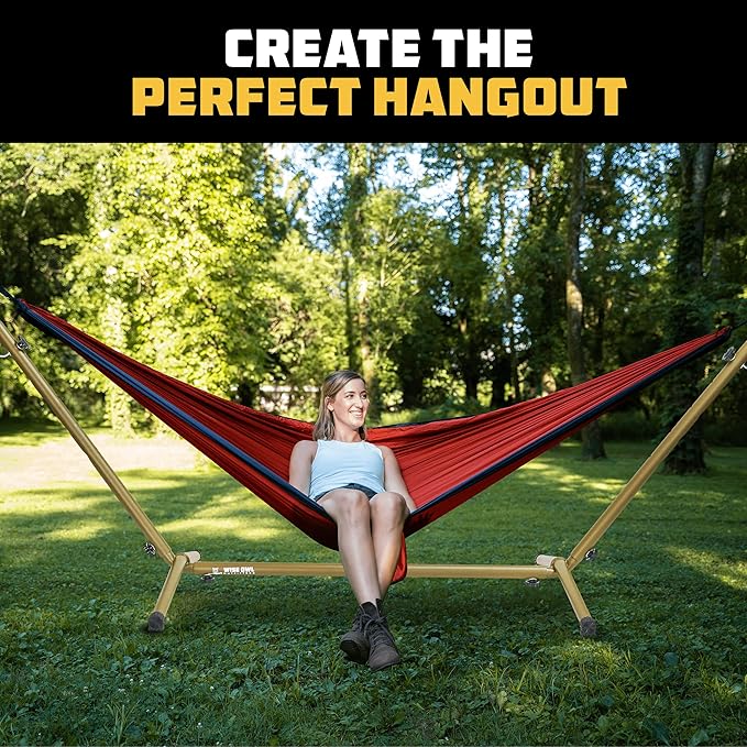 Wise Owl Outfitters Portable Hammock Stand 106x42 440lb Capacity - Sports &amp Outdoors