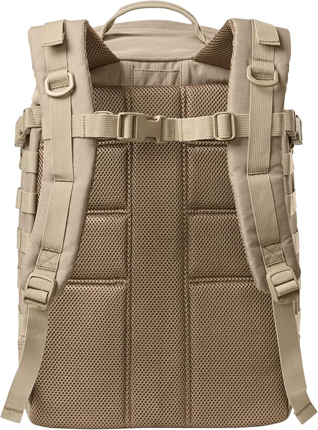 Army Universe Tactical Outdoors MOLLE Backpack 600D Poly Canvas Tough Durable Work &amp Equipment Bag 32L Coyote Brown