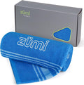 Zumi 100% Cotton Quick Dry Travel Towel - Soft Thin Compact Highly Absorbent Lightweight Camping Towel for Beach Gym Bath Shower Swimming Pool Dorm RV - Blue