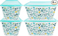 58 QT Stackable Plastic Storage Bins with Lids 4-Pack Large Clear Storage Bins for Organizing Garage Closet Durable Nestable Containers Made in USA