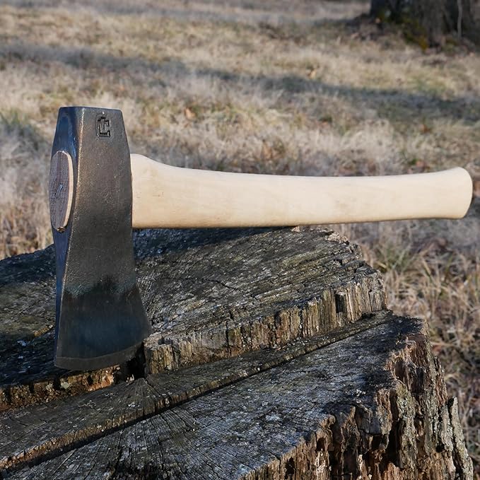 COUNCIL TOOL Sport Utility Flying Fox Woodsman Hatchet - 1.625 lbs Throwing Axe with 22 Straight Hickory Handle &amp Hardened Poll - SU162FF22S