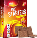 Fire Starter Squares 160 pcs - Charcoal Fire Starters for Campfires Grill Outdoor Pit Fireplace Wood Stove BBQ - Firestarter Sticks Water Resistant &amp Odorless - Camping Accessories Essentia