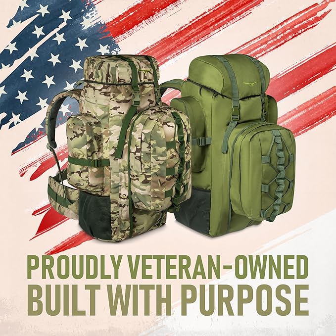Boundless Performance Metal Frame Rucksack with Detachable Day Pack Great For Traveling and Camping | 125 Liters Capacity