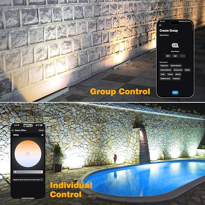 Smart LED Light Bar 20 – WiFi App &amp Remote Controlled RGB Wall Washer 2700K-6500K Tunable White 100% Dimmable IP65 Waterproof Outdoor Light Fixture Voice Control for Patio Garden Stage