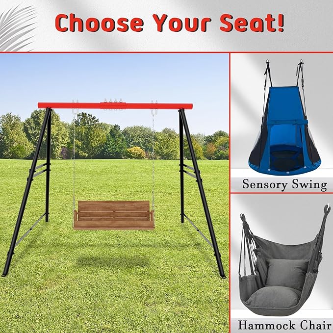 Swing Sets for Backyard Outdoor Porch Swing Frame Hammock Chair Stand Only Max Load 550Lbs for Patio Playground Park