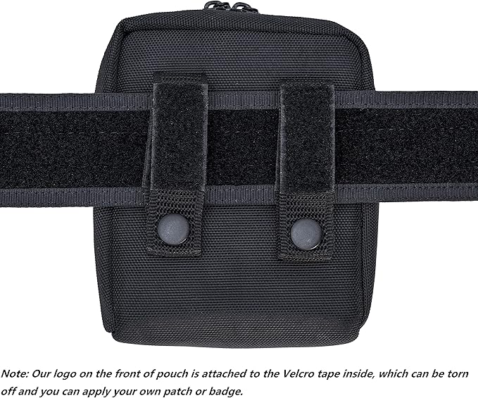Compact Utility Gadget Pouch Tactical MOLLE Nylon Duty Belt Pouches for Police Law Enforcement Work EDC Small Tool Waist Bag for 6.1 Cellphone Outdoor Camping Hiking Organizer