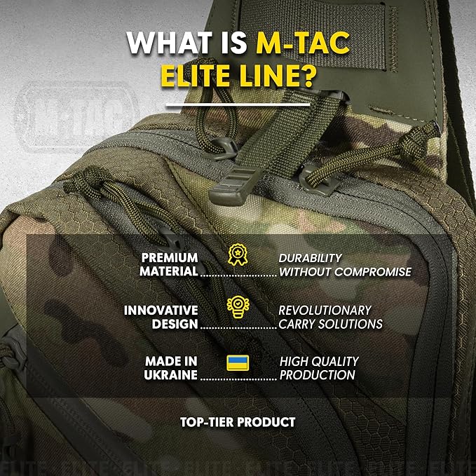 M-Tac Elite Sling Bag - EDC Tactical Crossbody Concealed Carry CCW Chest Pack