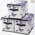 Stackable Clothes Storage Bins with LidsCloset Organizers Fabric Box for Home and OfficeBlanket Clothes OrganizersUnder Bed Storage Containers 3 Pack.
