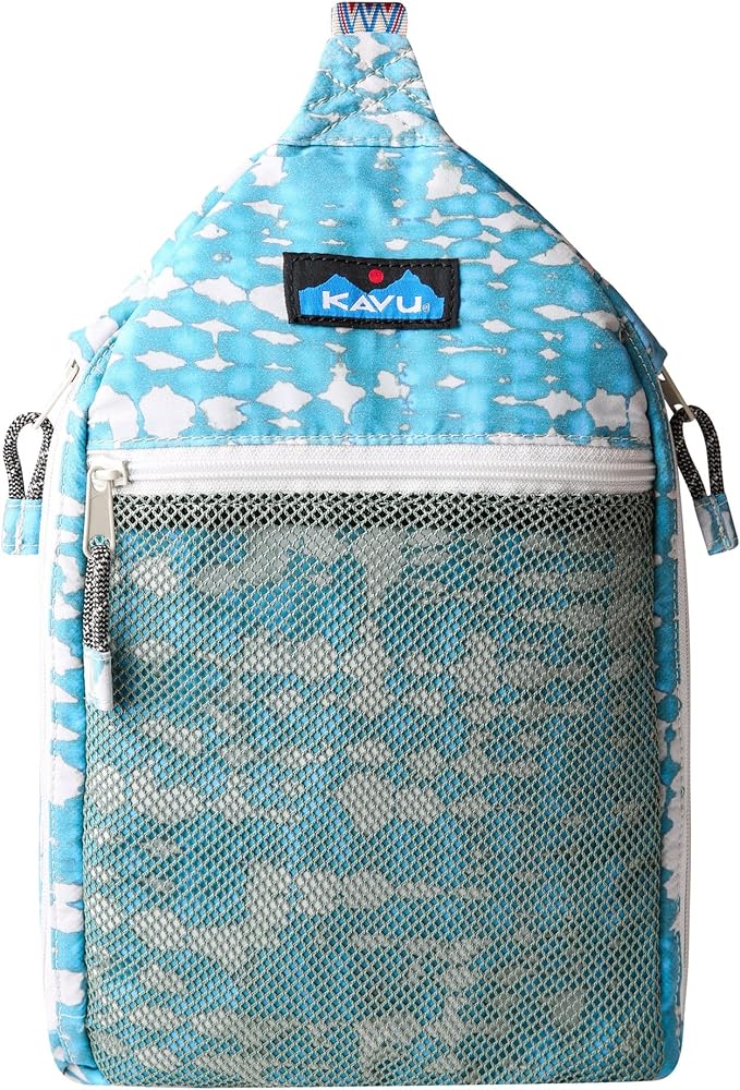 KAVU Yoho Sling Rucksack Semi Padded Water Resistant Double Sided Mini Backpack - Ripple Tie Dye